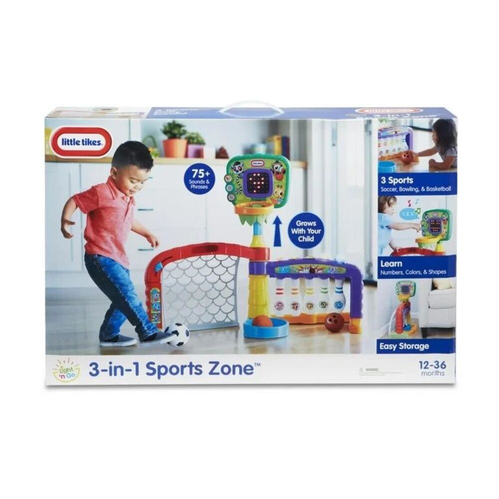 Little Tikes Light n Go 3-in-1 Sports Zone Basketball Soccer Bowling